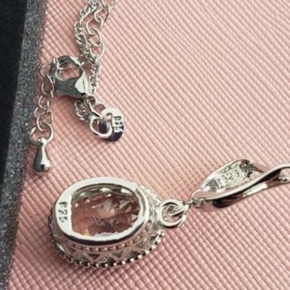 925 Sterling Silver-Necklace Earrings and Ring 5.5 New - Picture 4 of 5